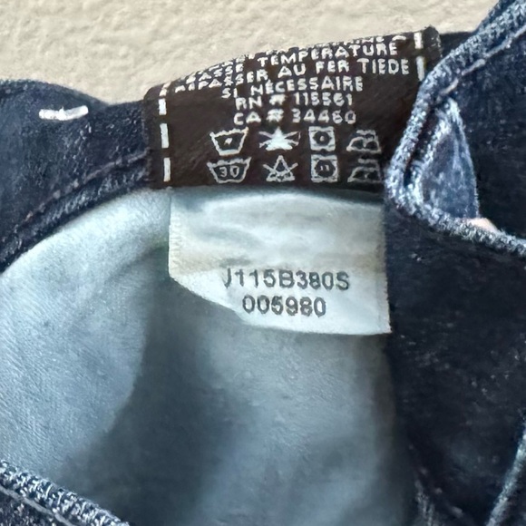 7 For All Mankind Dojo Jeans Low Rise Flare Western Y2K Dark Denim Blue 30 - Picture 13 of 16